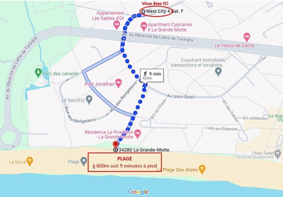 T2 West City Parking Clim Wifi 4Pers - Rossiconciergerie - Linge Inclus La Grande-Motte Esterno foto